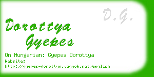 dorottya gyepes business card